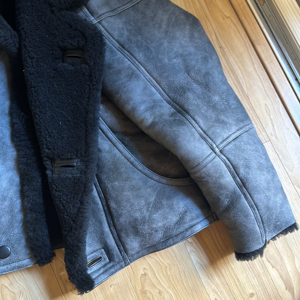 SANDRO Shearling Jacket - Picture 3 of 9